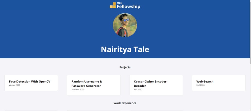 Portfolio Web Page – screenshot 1