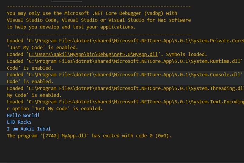 Hello world in new Language – screenshot 2