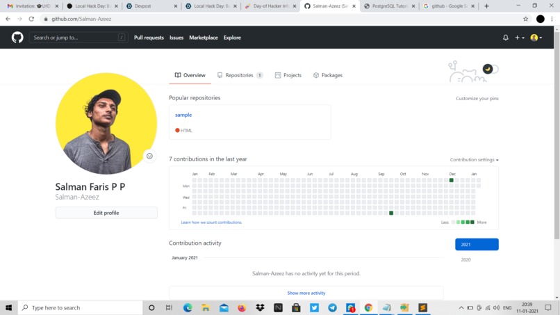 Update your GitHub Profile – screenshot 1