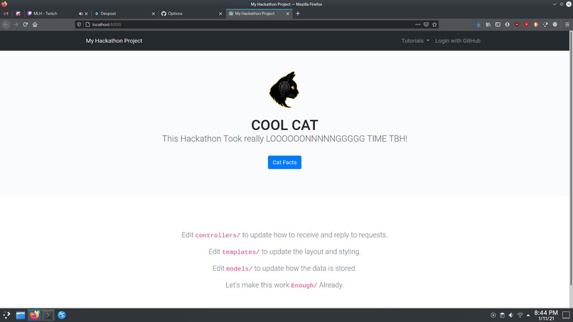  mlh-hackathon-nodejs-starter  – screenshot 1