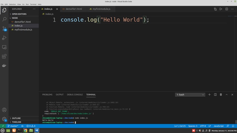 Hello World – screenshot 1