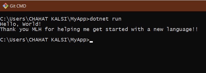 Hello C# – screenshot 1