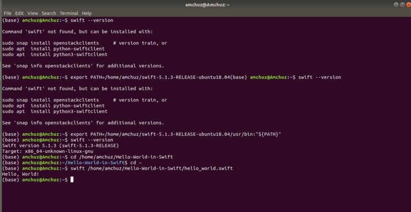 Hello World Swift – screenshot 1