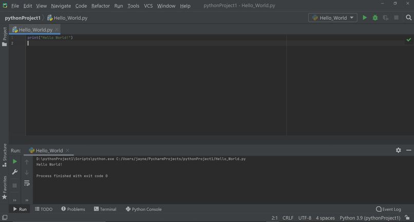 Hello World – screenshot 1