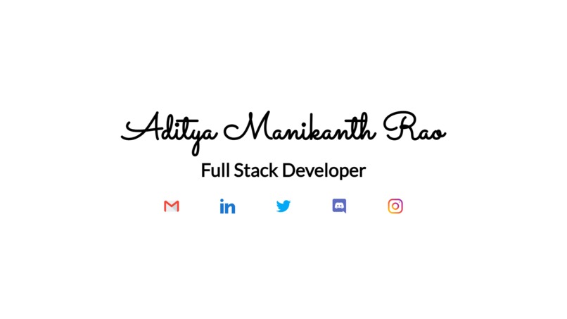 Aditya's Portfolio – screenshot 1