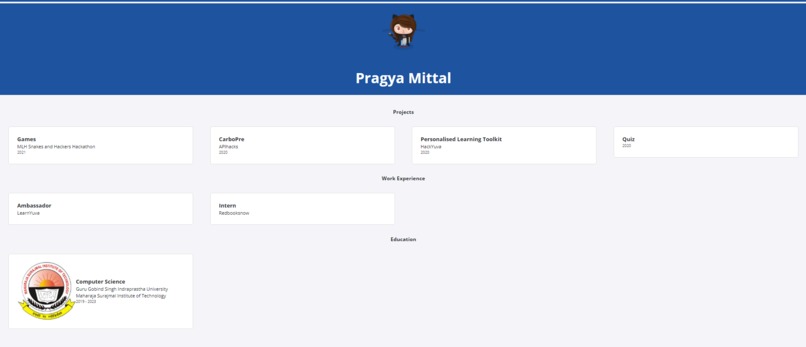 GitHub portfolio – screenshot 1