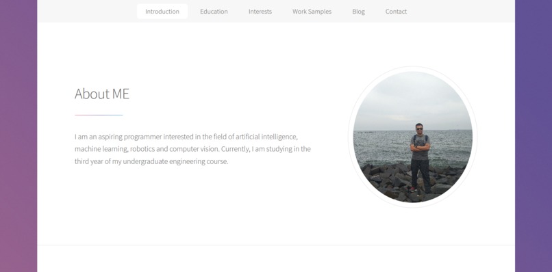 Updating my Personal Portfolio made with Github Pages – screenshot 1