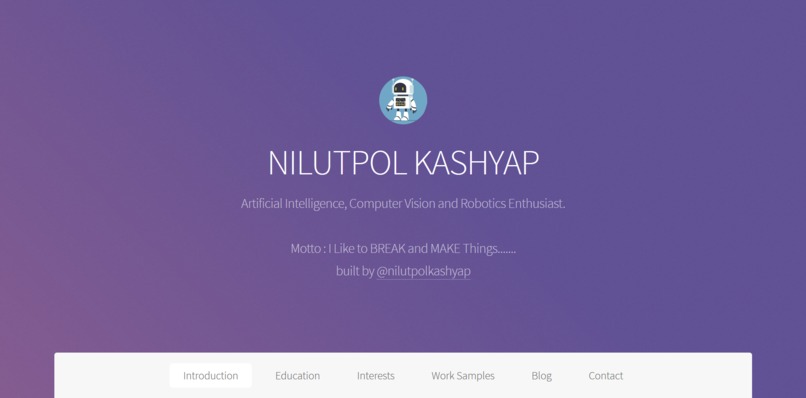 Updating my Personal Portfolio made with Github Pages – screenshot 3