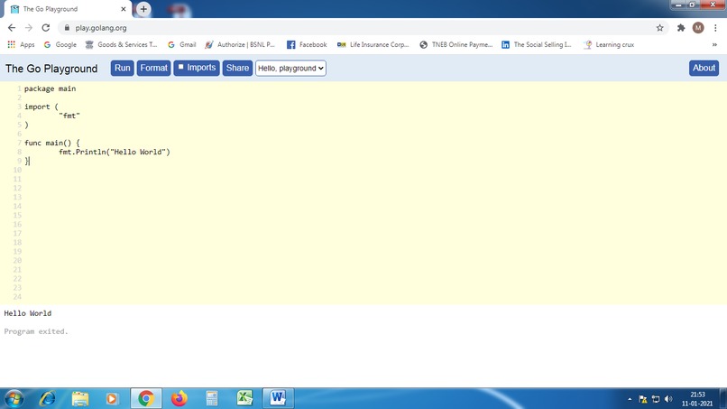 hello-world-go – screenshot 1