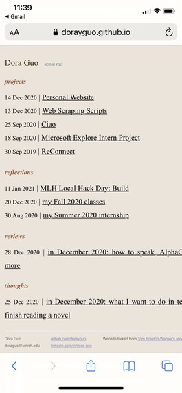 Update existing Github pages site – screenshot 1