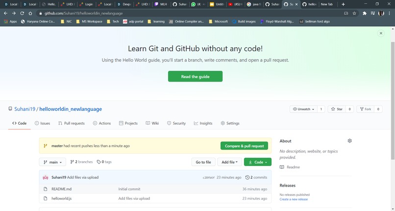 hello world  in a new language(mlh) – screenshot 1