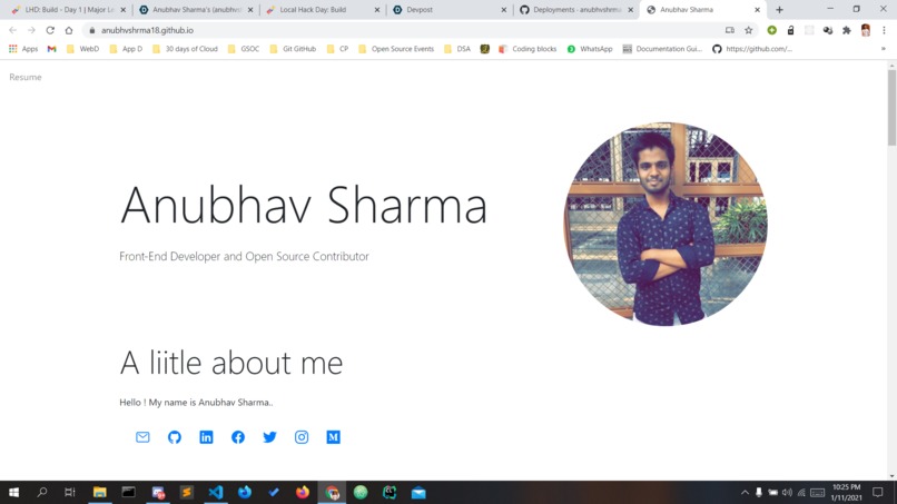 My Personal Website with Github Pages – screenshot 1