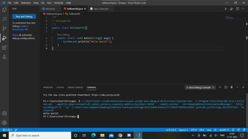 hello world – screenshot 1