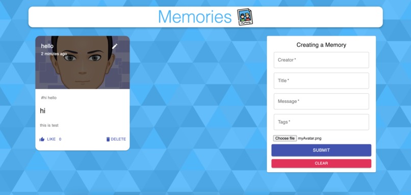 Memories app – screenshot 1