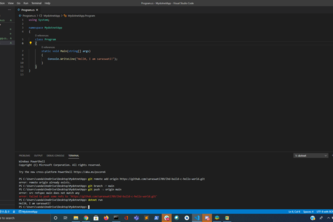 Hello world in C#