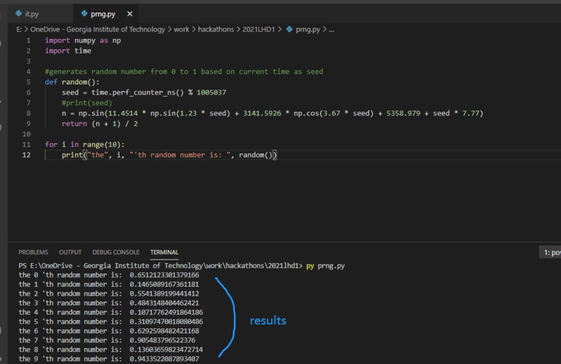 Sinusoidal Random Number Generator – screenshot 1