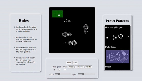 Interactive Conway's Game of Life – screenshot 1