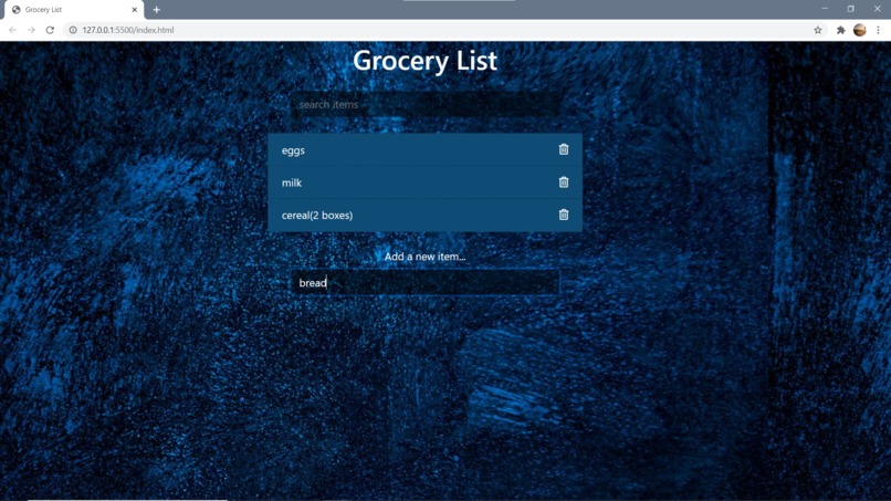 Grocery List – screenshot 1