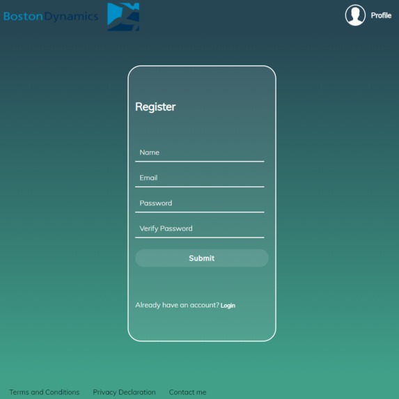 Boston Dynamics Website Clone – screenshot 1