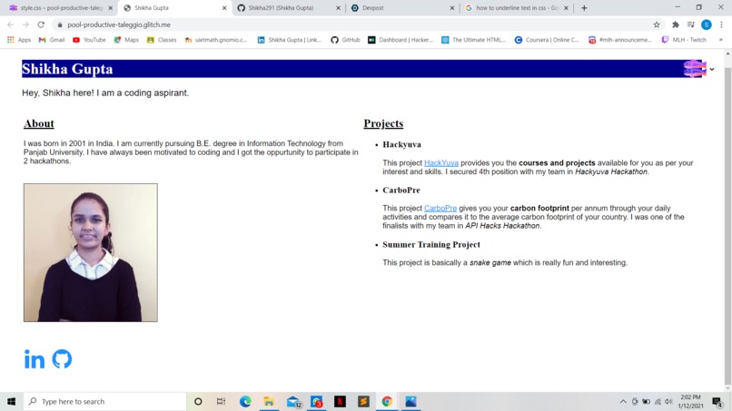 Build and Deploy a website – screenshot 1