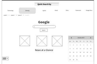 Redesigning Google Website - Wireframe