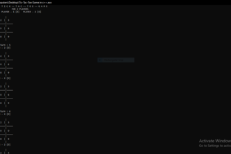 Created a Tic-Tac-Toe game in C++