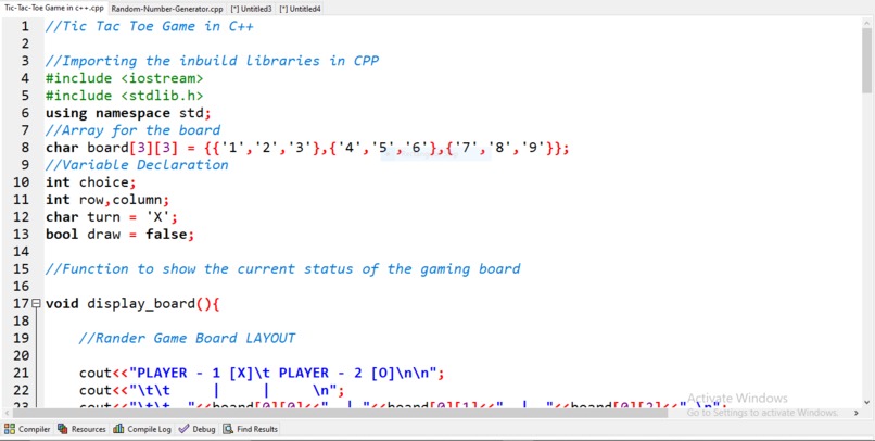 Created a Tic-Tac-Toe game in C++ – screenshot 3