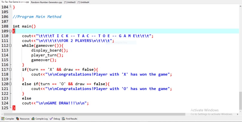 Created a Tic-Tac-Toe game in C++ – screenshot 8