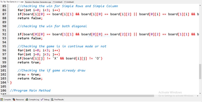 Created a Tic-Tac-Toe game in C++ – screenshot 7