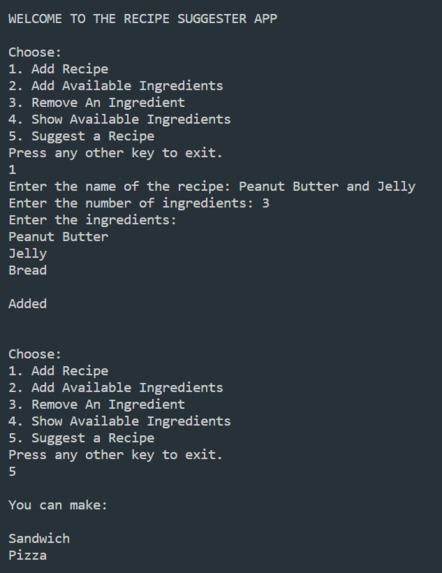 Automatic Food Suggester – screenshot 1