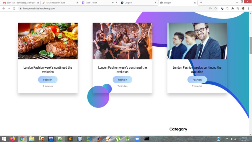 Blooger Website – screenshot 1
