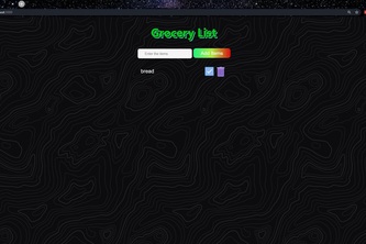 Grocery List app using React JS | Devpost