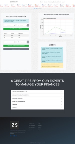 Finance management page – screenshot 1