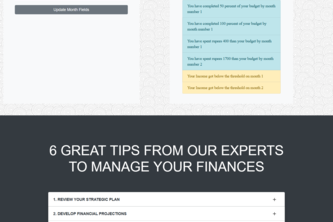 Finance management page