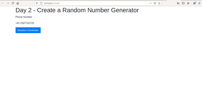 the random generator – screenshot 1