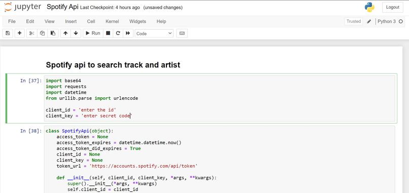 Music api – screenshot 1