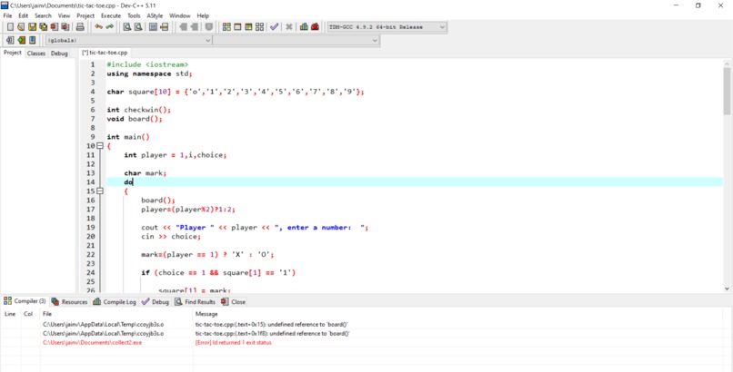 Create a Tic-Tac-Toe game – screenshot 1