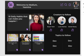 Medium - Redesign your favorite website