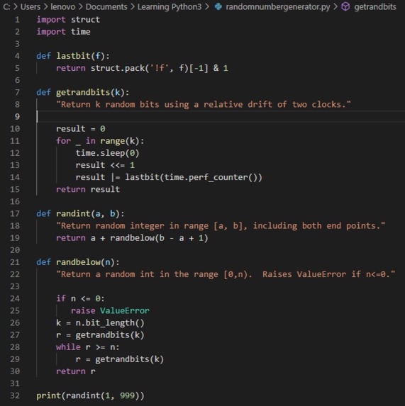 random number generator – screenshot 1