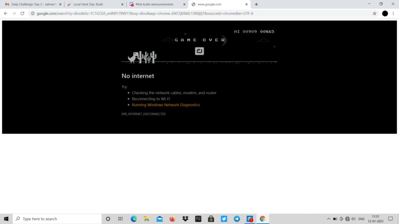 Chrome Dinosaur Game Challenge – screenshot 1
