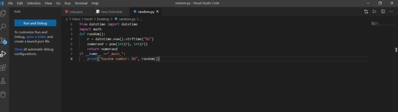 random number  – screenshot 1