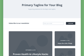 Mockup of the website