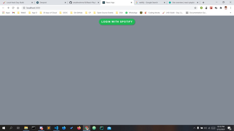 React Playlist App – screenshot 1