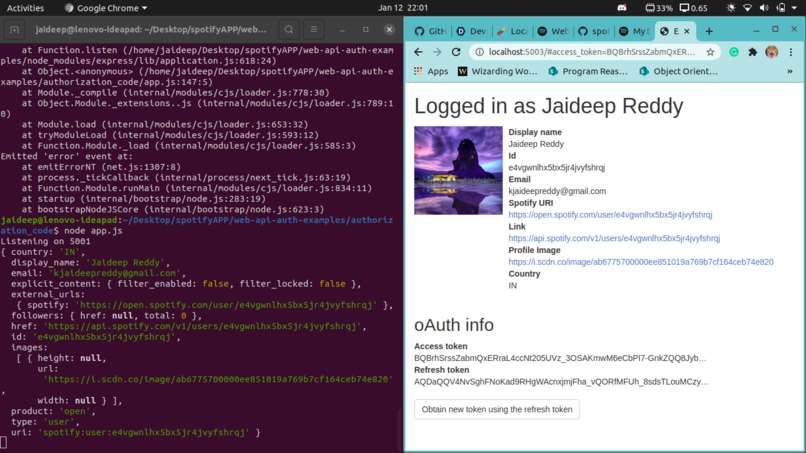 Use a Music API – screenshot 2