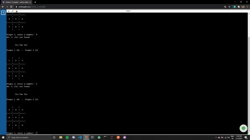 Tic toe game – screenshot 1