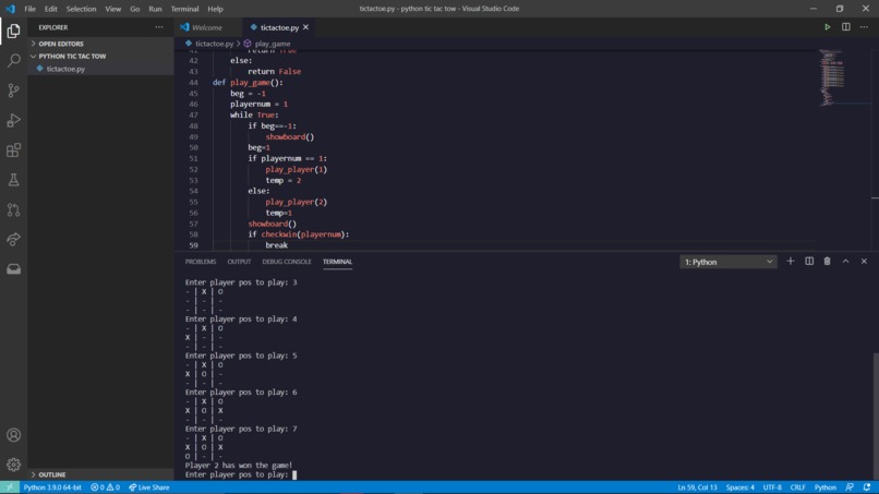 Tic Tac Toe using Python – screenshot 1