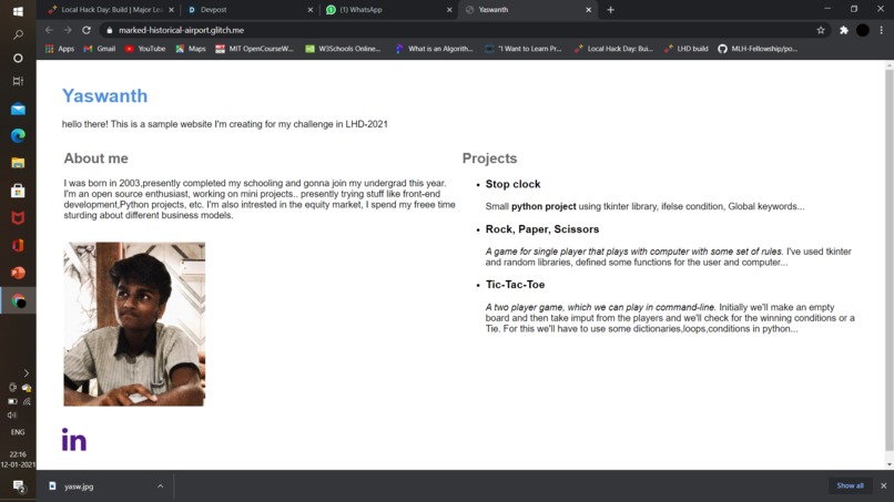 Build and Deploy website – screenshot 1