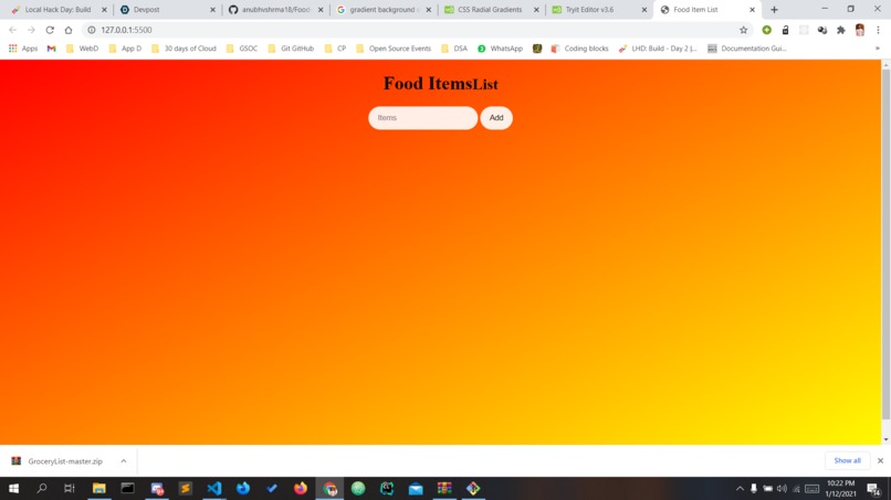 Food Management List – screenshot 1