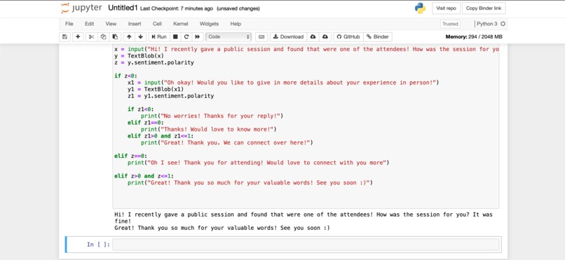 Sentiment Analysis Small Talk – screenshot 2