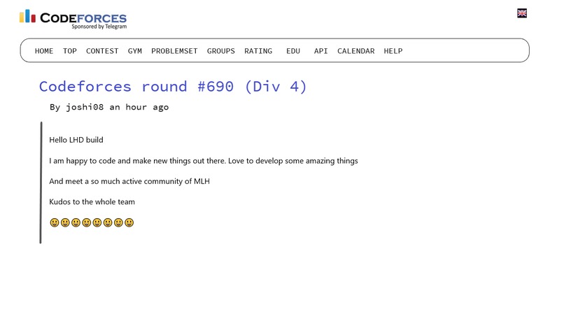 Recreate Codeforces website – screenshot 1